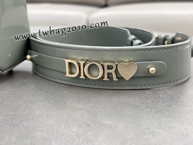Dior专柜新款迪奥高仿原单四格漆皮酒红Lady戴妃手提女包 djfk1322
